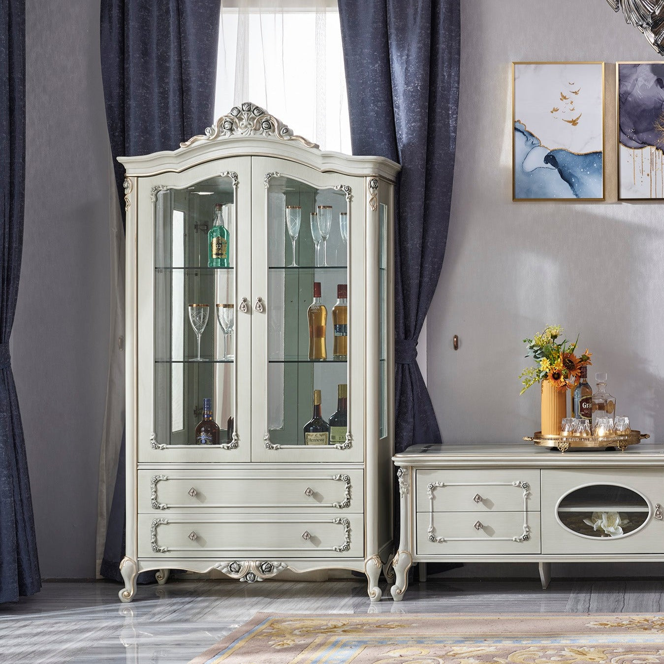 Gabrielle Two Door Display Cabinet