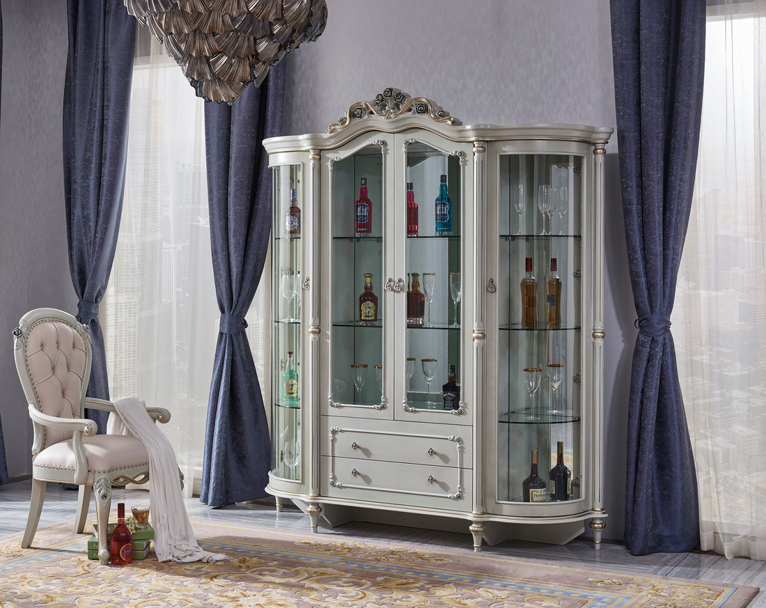 Gabrielle Half Round French Display Cabinet
