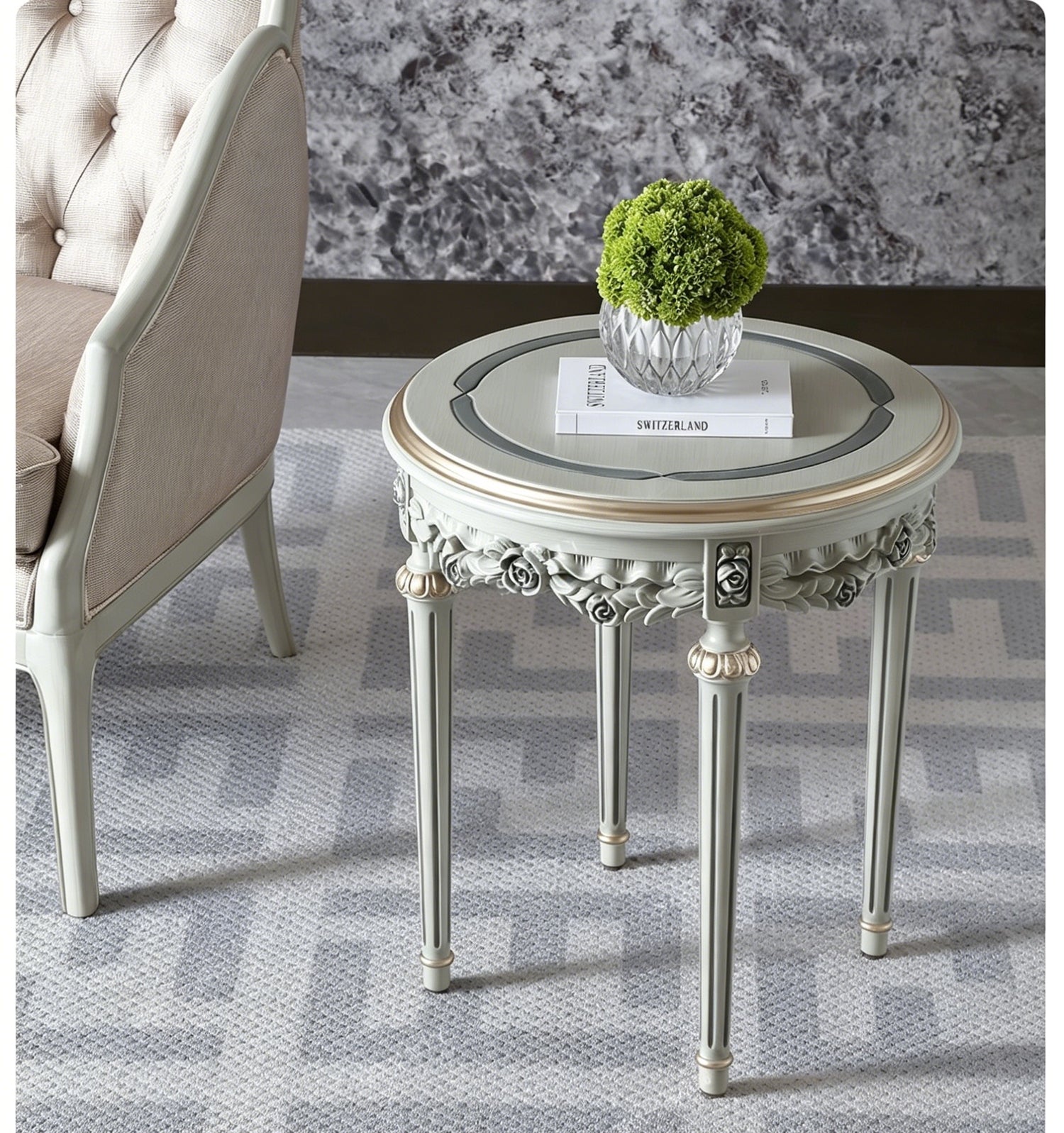 Claudette French Side Table
