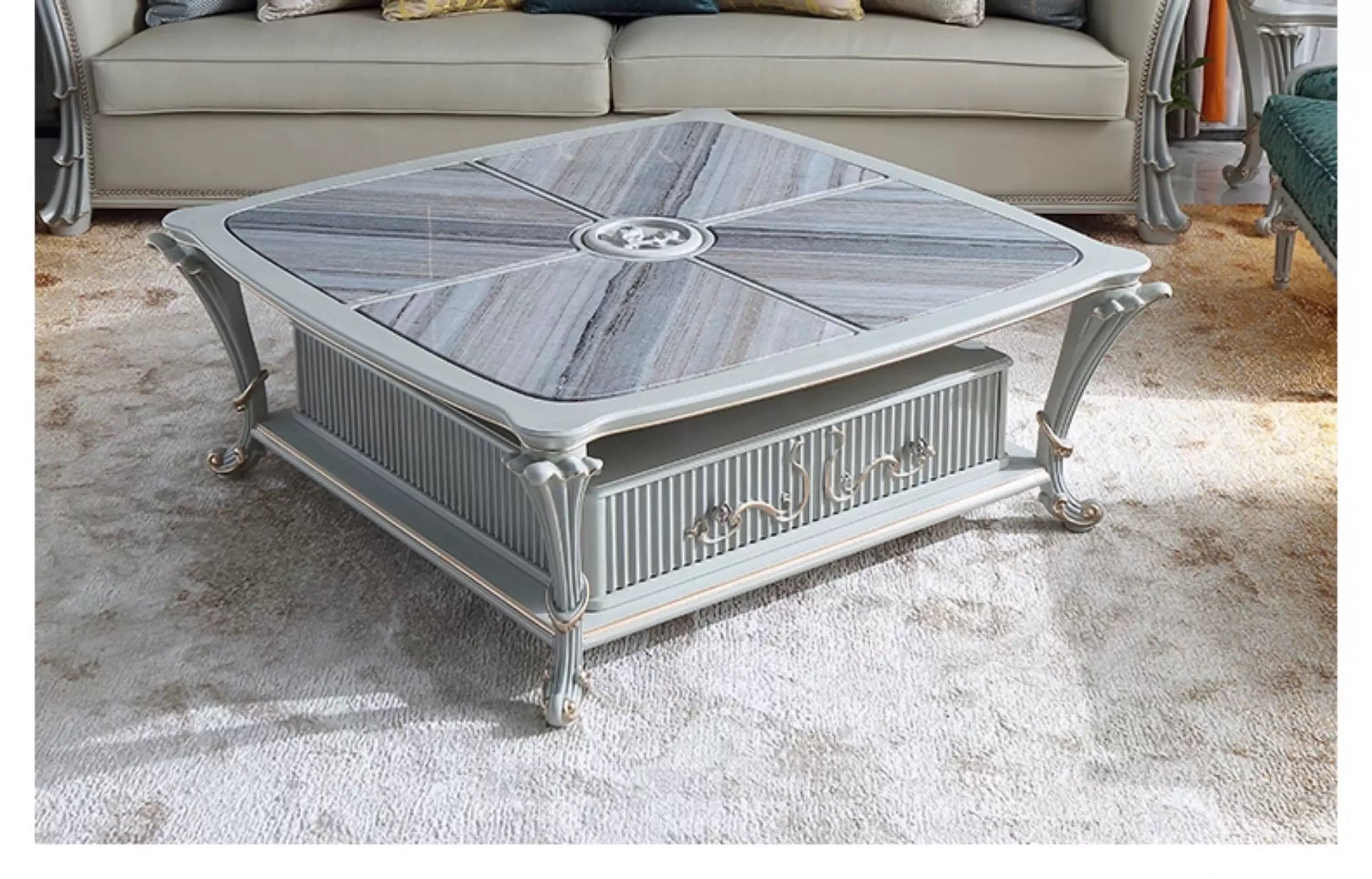 Antoinette French Marble Coffee Table