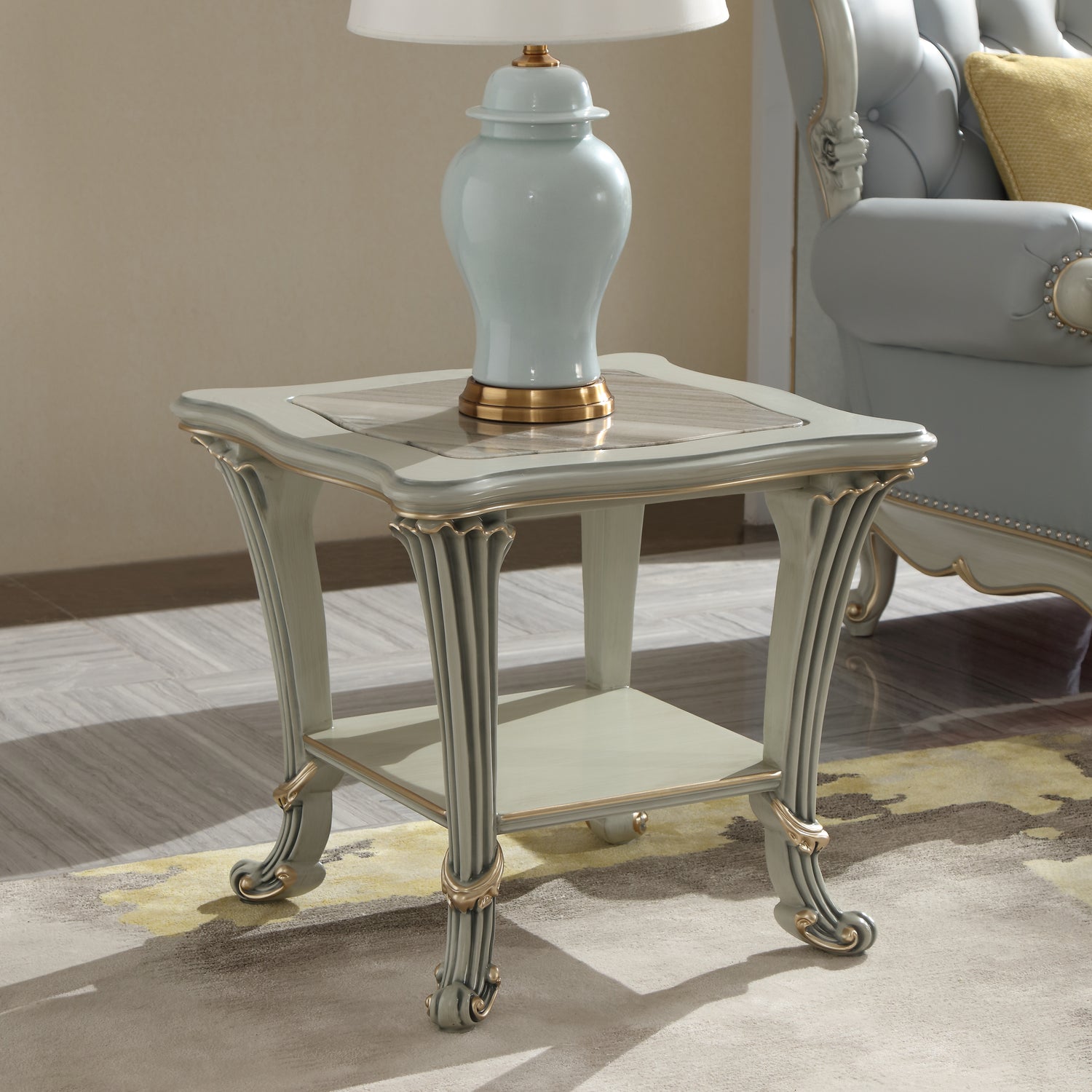 Antoinette French Marble Side Table