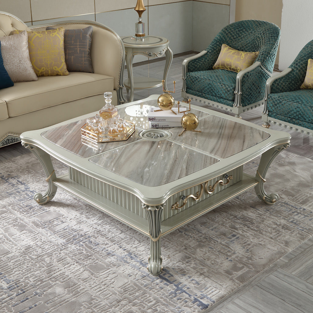 Antoinette French Marble Coffee Table