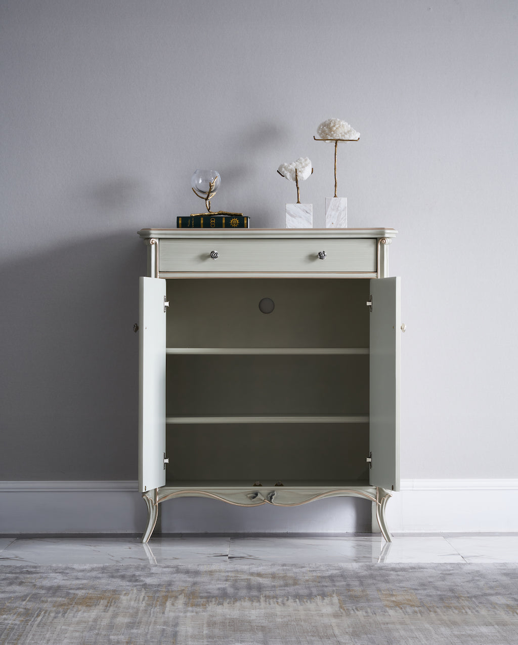 Gray on sale shoe cabinet