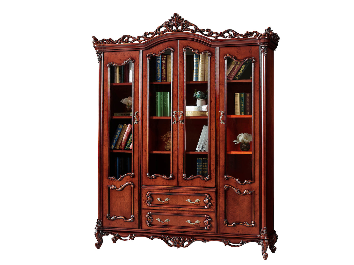Armand Four Door French Bookcase