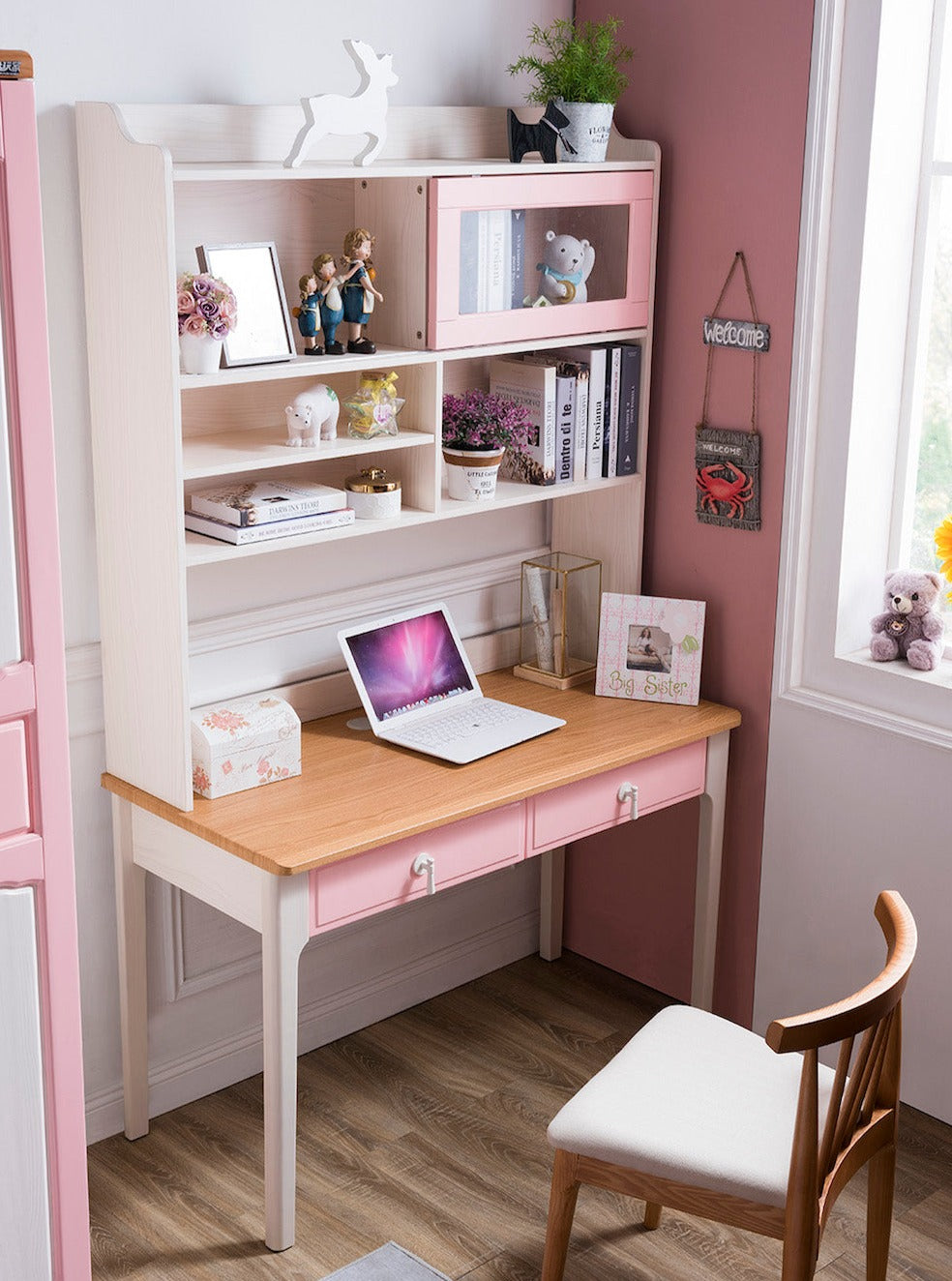 Olivia Kids Desk & Bookshelf